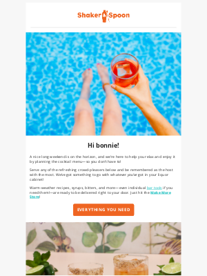 Shaker and Spoon - Your Memorial Day 2025 cocktail menu ☀️