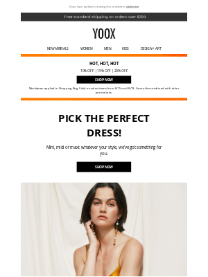 YOOX - Fashionable frocks at every length > Find yours here!