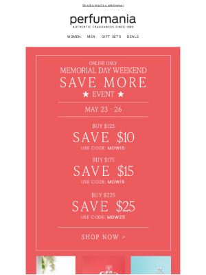 perfumania - Your Memorial Day Savings – Don’t Miss It