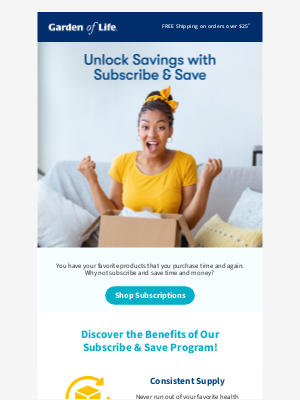 Garden of Life - SUBSCRIBE & SAVE 💲 on Your Health Essentials