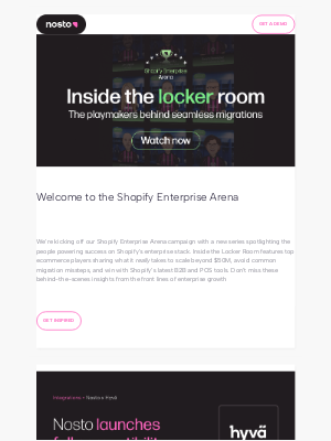 Nosto - Nosto Newsletter: New Shopify Enterprise Arena
