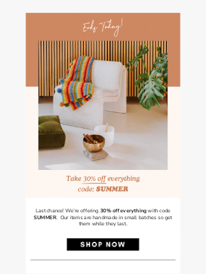 DharmaShop - 🚨 Final Hours: 30% Off Everything Ends Tonight