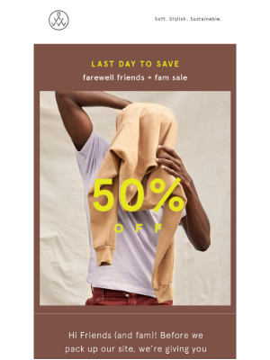 alternativeapparel - Final day for 50% Off Sitewide