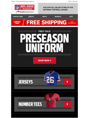 NFL - The Preseason Gear Up Is On!