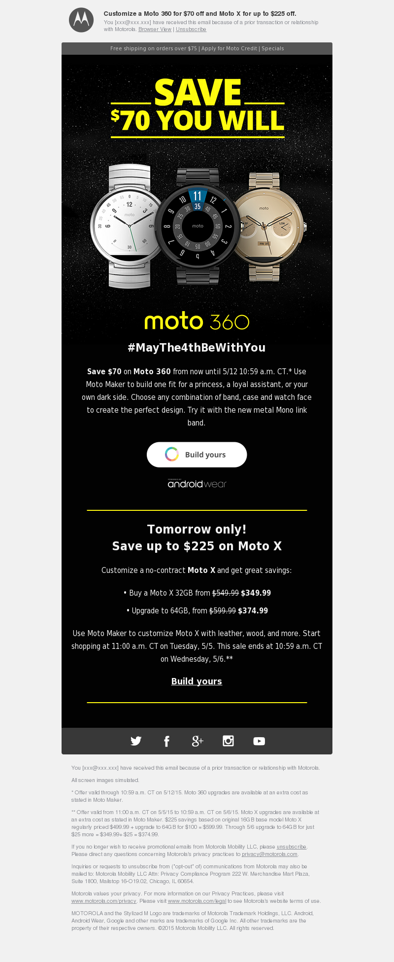 Motorola - May the 4th bring great savings.