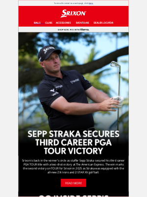 Srixon - Spectacular Performance from Sepp Straka | Srixon