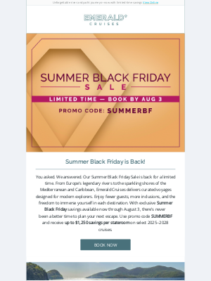 Emerald Waterways - Summer Black Friday Starts Now: Cruise Offers You Can’t Miss