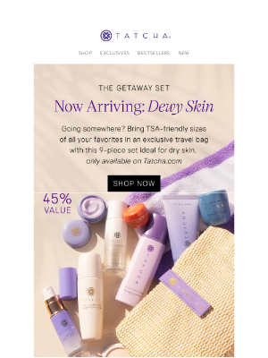 Tatcha - Bring your signature dewy glow on vacation