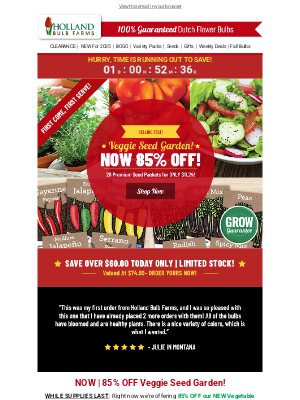 Holland Bulb Farms - 💚 85% OFF Seed Collectors Garden | Sow Worth It!