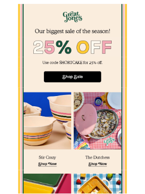 Great Jones - The sale of the season!
