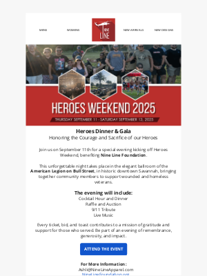 NineLineApparel - Show Your Support: Heroes Weekend Gala