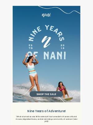 Nani Swimwear - 9 Years, 1 Huge Sale 🎉 Let’s Celebrate! 🌟
