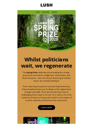 Lush (United Kingdom) - Lush Spring Prize 2025 💚