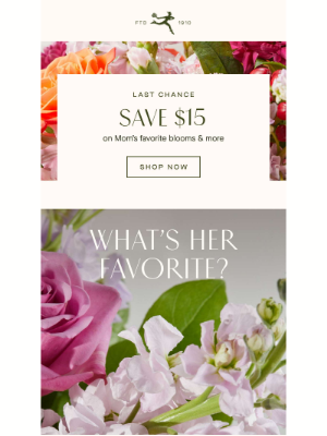 Take $15 Off Fresh Cut Flowers All Weekend Long!