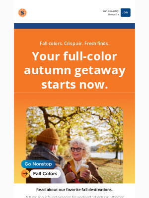 Sun Country Airlines - Get away this autumn