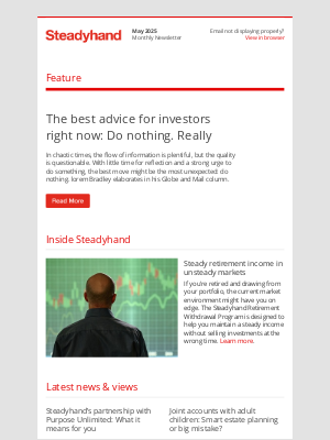 Steadyhand (Canada) - Steadyhand Monthly Newsletter — May 2025