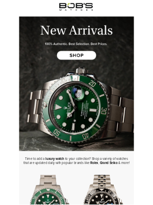 Bob's Watches - New Arrivals | 30+ Luxury Watches