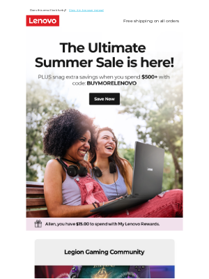 Lenovo - Deals you can't miss this summer!