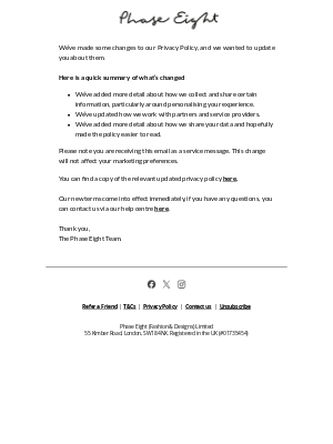 Phase Eight - We have updated our privacy policy