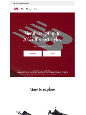 New Balance - Select styles are up to 20% off