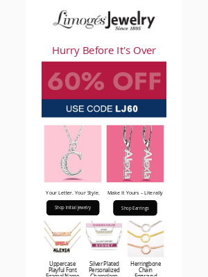 Limoges Jewelry - Time is Running Out - 60% off Site Wide!
