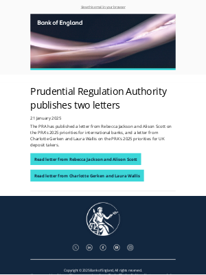 Bank of England - PRA publishes letters