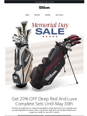 Memorial Day Sale Starts Now!