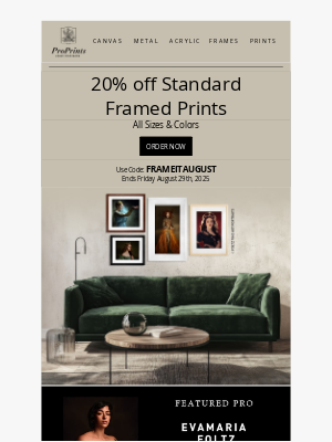 CG Pro Prints - Don’t Miss 20% Off Standard Framed Prints