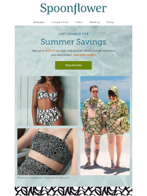 Spoonflower - Last chance for summery savings 🌞