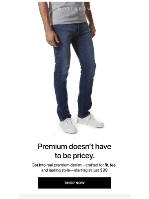 Mott & Bow - The $99 premium jeans.