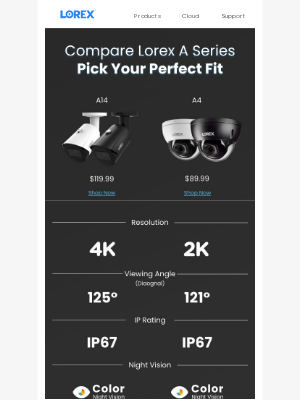 Lorex Technology - Compare Lorex A Series — Pick Your Perfect Fit
