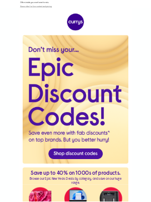 Currys (United Kingdom) - Your latest discount codes await!