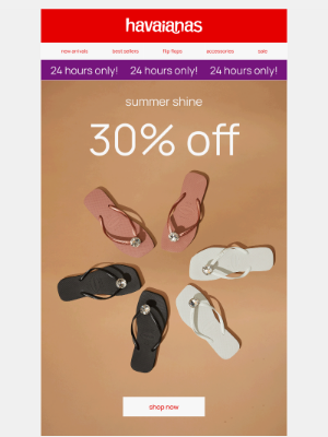 Havaianas - 30% off for the Summer bling sale!