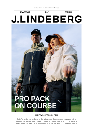 J.Lindeberg - Lightweight Windbreakers for On & Off the Course