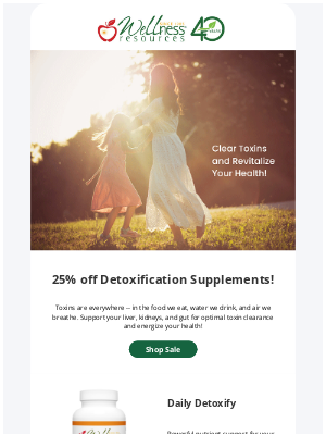 25% off Detoxification Supplements!