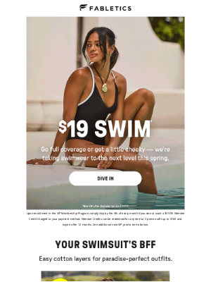 Fabletics - NEW: $19 SWIM