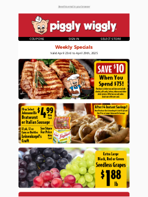 Piggly Wiggly - Weekly Specials from Piggly Wiggly