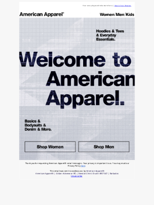 American Apparel - Welcome to American Apparel