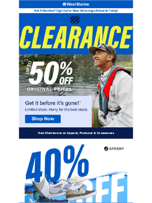 West Marine - Clearance Up to 50% Off - new markdowns just added!