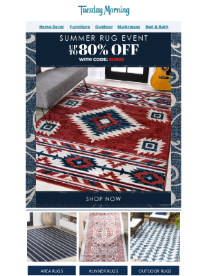 dressbarn - All Rugs Up to 80% Off With Code SUN20