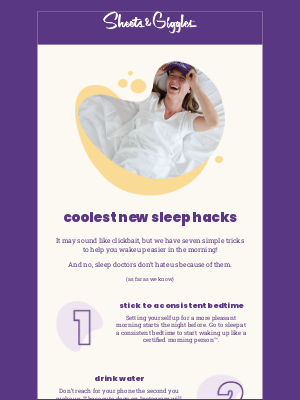 Sheets & Giggles - 7 tricks to wake up easier!