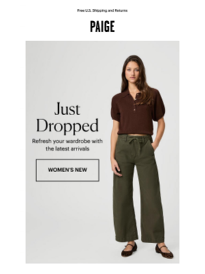 PAIGE - Just In: New Fall Arrivals