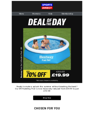 Bob's Stores - 8ft Pool now only £19.99!
