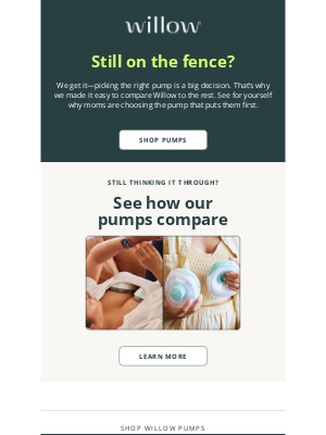 Willow Pump - Not sure yet? Let the facts speak for themselves.