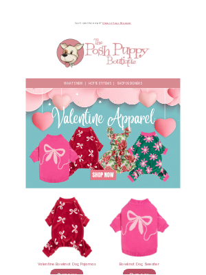 Posh Puppy Boutique - Snuggle Up with Valentine Style! 🎀