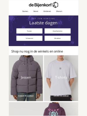 De Bijenkorf (Netherlands) - Laatste dagen Uitverkoop | Nu nog het mooiste voor minder
