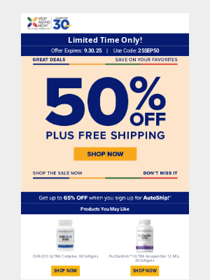 Stop Aging Now - 50% OFF Everything You Need + Free Shipping!