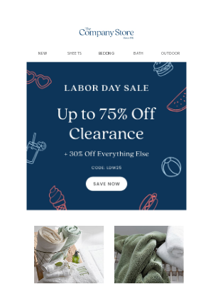 The Company Store - Hurry! Up to 75% Off Clearance Ends Soon