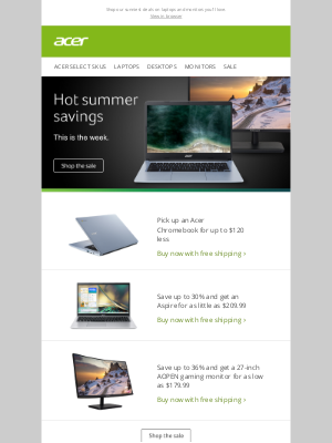 Acer - It’s like Black Friday in July