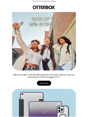 OtterBox - Still time ⏱️: shop our Back-to-School Sale & save up to 25% 🎒